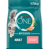 Purina 9,75kg Adult Lachs & Vollkorngetreide PURINA ONE Trockenfutter für Katzen