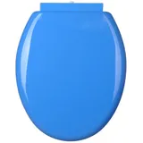 Giural Farbe WC Sitz, Ovaler Klodeckel Mit Absenkautomatik,Quick-Release-Funktion, Toilettendeckel Mit Absenkautomatik, Antibakterielle Klobrille O-Form PP Toilettensitz,WC Deckel,Blau