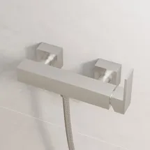 Steinberg Serie 160 Duscharmatur, Aufputzthermostat, 1 Verbraucher, 1601210BN Farbe: Brushed Nickel