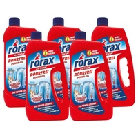 rorax 5x rorax Rohrfrei Power-Gel 1 Liter - Löst selbst Haare auf Rohrreiniger