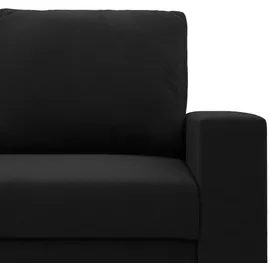 mebligo Ecksofa mit Schlaffunktion, Schwarz - Schwarz