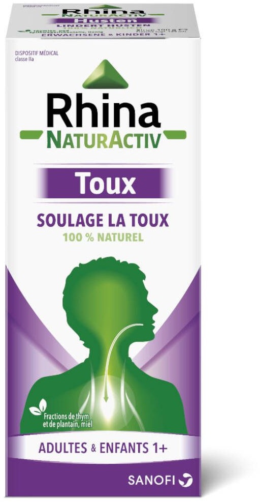 Rhina NaturActiv Toux Sirop - Pour Soulage La Toux 180 g sirop pour la toux