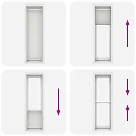 vidaXL Plissee Hellgrau 65x200 cm Stoffbreite 64,4 cm Polyester