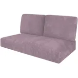 ASPERO Palettenkissen 60 x 120 cm rosa/gestreift 3-tlg.