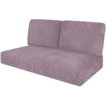 ASPERO Palettenkissen 60 x 120 cm rosa/gestreift 3-tlg.