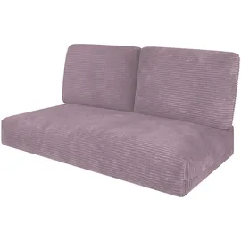ASPERO Palettenkissen 60 x 120 cm rosa/gestreift 3-tlg.