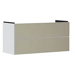 hansgrohe Xevolos E Waschtischunterschrank 54184390 1180x555x475mm, 2 Schubladen, mattweiß, bronze Struktur
