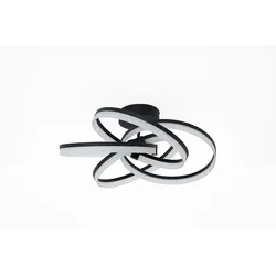 LED Deckenleuchte "Loop", braun (sand schwarz), Ø 65cm H: 27cm, SCHÖNER WOHNEN-KOLLEKTION, Lampen