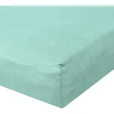 BettwarenShop Spannbettlaken Jersey-Baumwolle 90 x 200 - 100 x 220 cm blau