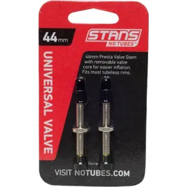 Notubes Ventil SB-verpackt, Messing, paarweise, 44 mm, Schwarz/Silber