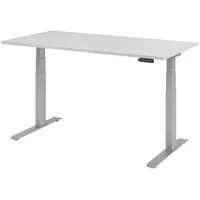 Bümö Schreibtisch elektrisch 160x80 cm Grau / Silber