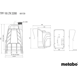 Metabo TPF 18 LTX 2200 Akku-Tauch-/Regenfasspumpe solo (601729850)