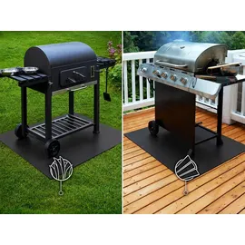 Tulup Grillmatte 100 x 100 cm Metall Schwarz