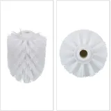 Relaxdays WC Bürstenkopf im 5er Set, lose Toilettenbürsten, 12mm Gewinde, Ersatzbürstenkopf Durchmesser 7cm, weiß,