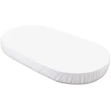 Waldin Spannbettlaken Baumwolle-Jersey-Elasthan 70 x 140 cm Weiß