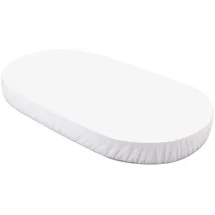 Waldin Spannbettlaken Baumwolle-Jersey-Elasthan 70 x 140 cm Weiß