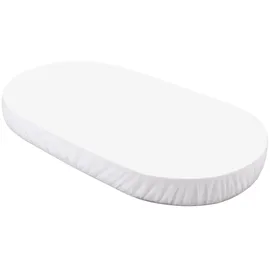Waldin Spannbettlaken Baumwolle-Jersey-Elasthan 70 x 140 cm Weiß