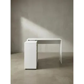 KADIMA DESIGN Eckschreibtisch mit Regal Modern DESIGN Weiß 120x107x75 cm,