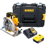DeWalt DCS 570 P1T Akku-Handkreissäge 18 V 184 mm Brushless + 1x Akku 5,0 Ah + Ladegerät + TSTAK
