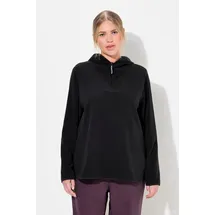 Ulla Popken Fleece-Troyer Sweatshirt Schwarz 54/56