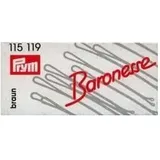 Prym Baronesse Haarklemmen 4 cm 12er-Pack Braun