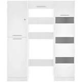 Respekta Clara Waschmaschinenschrank 167,4 x 200 x 67,6 cm Weiß Holz, Kunststoff, Metall, Spanplatte