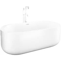 AcquaVapore freistehende Badewanne F26 170x80cm Whirlpool Luft & Wasser mit Armatur AF05