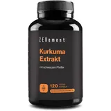 Kurkuma 6100 mg pro Kapsel mit schwarzem Pfeffer |120 Kapseln | Leistungsstarkes Antioxidans, für die Gesundheit der Gelenke | 100% Natürliche Zutaten, Vegan, GMO-frei | Zenement