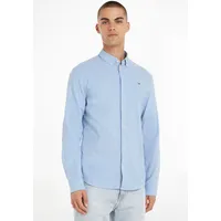 Tommy Jeans Slim Fit Freizeithemd aus Oxford Hellblau Melange, L