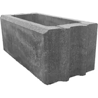 Diephaus Gartenmauer Fein Weiß-Schwarz 50 x 25 x 20 cm