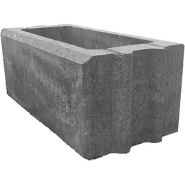 Diephaus Gartenmauer Fein Weiß-Schwarz 50 x 25 x 20 cm