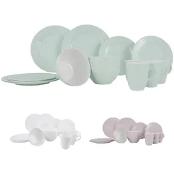 GIMEX Melamin Geschirr Set Vivid Royal Line Pastell Camping Essgeschirr Teller Farbe: Rosa
