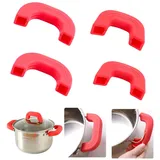 2 Paar Silikon Topfgriffe - Topfgriff Silikon, Topfgestell-Topfgriff, Silikongri