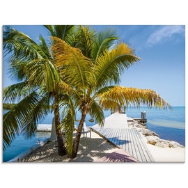 Artland Glasbild »Florida Keys Himmlischer Blick«, Strand, (1 St.), in verschiedenen Größen, blau