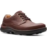 CLARKS Nature Three Herren Derby Schnürhalbschuhe, Braun (Mahogany Leather), 42 EU