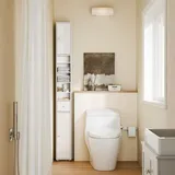 SoBuy Hochschrank mit 5 Fächern und 1 Schublade Hochglanz Weiß