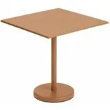 Outdoor Bistrotisch Linear Steel Café Table square burnt orange