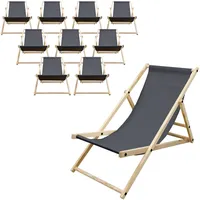 ECD Germany 10er Set Liegestuhl Strandliege Sonnenliege Gartenliege Klappstuhl