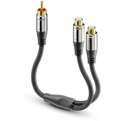 Sonero Cinch auf 2x Cinch Subwoofer Adapter Kabel 0,25m