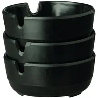 APS Aschenbecher schwarz, 3 St.