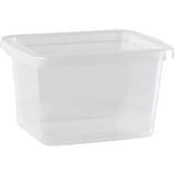 Plast Team Vertriebs GmbH Aufbewahrungsbox CAESAR, Transparent - Kunststoff - 9 Liter - stapelbar - mit Deckel