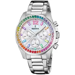 Festina F20606/2 Damenuhr Chronograph Regenbogen