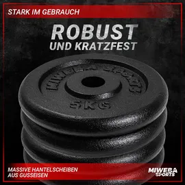 MIWEBA Hantelscheiben-Set Gusseisen HSG75 4x 5 kg