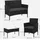 Songmics Gartenlounge-Set 4-tlg. grau/schwarz