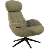 FLEXLUX Relaxsessel »Relaxchairs Chester«, Rücken- & Kopfteilverstellung, drehbar, Fuß schwarz grün