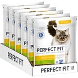 Perfect Fit Adult Trockenfutter für erwachsene, sensitive Katzen ab 1 Jahr - Truthahn, 750g (6 Beutel)