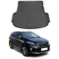 Omac Kofferraummatte Kofferraumwanne kompatibel mit Kia Sorento 2015-2020 5tür Gummi TPE Schwarz
