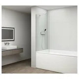 Polysan FISA Wannenabtrennung 700x1500mm, Chrom, Klarglas - Silber/Transparent
