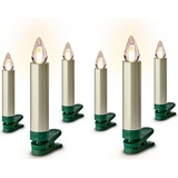 Krinner Krinner, LED Kerzen, LED Baumkerze SuperLight Flame Cashmere, 6er-Set (6 x)
