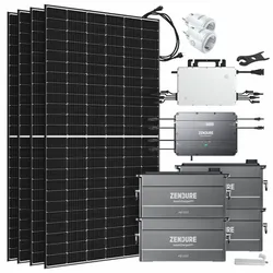 Offgridtec® Solar-Direct 3,84kWh 1920W HMS-2000-4T Solaranlage Full Black Hausnetz-Einspeisung - 10m HMS-Anschlusskabel - DTU-Lite-S